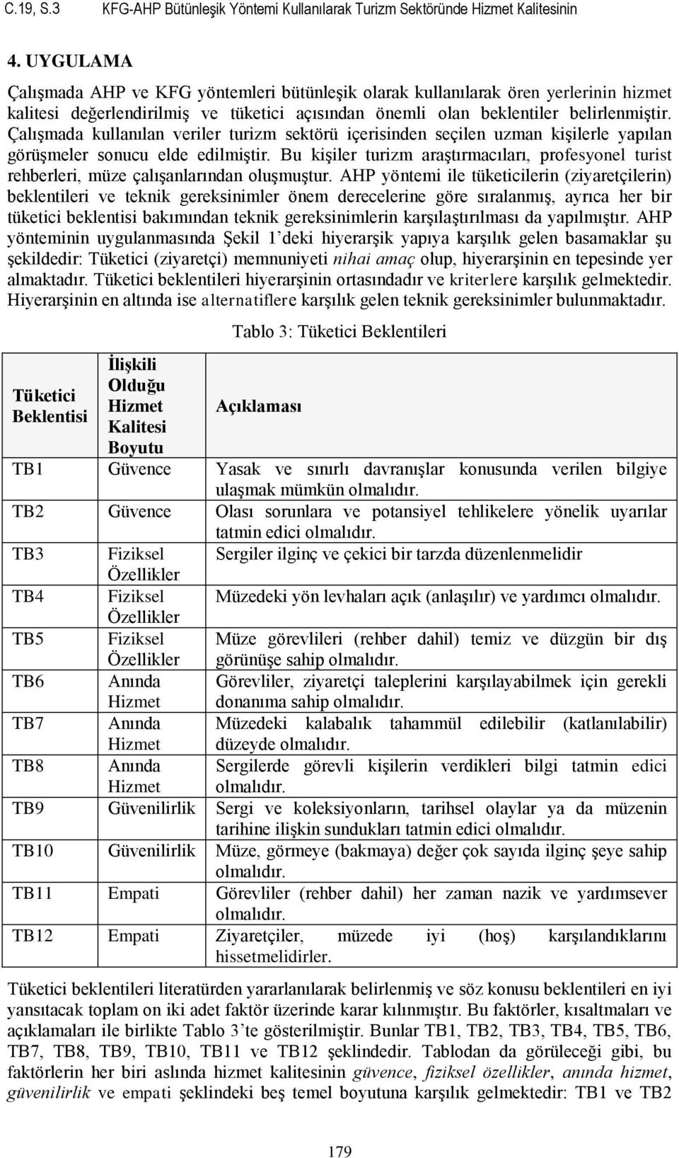 Çalışmada kullanılan veriler turizm sektörü içerisinden seçilen uzman kişilerle yapılan görüşmeler sonucu elde edilmiştir.