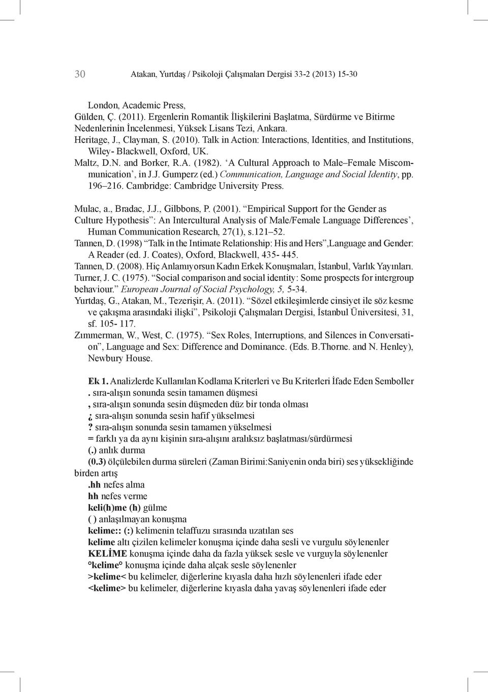 Talk in Action: Interactions, Identities, and Institutions, Wiley- Blackwell, Oxford, UK. Maltz, D.N. and Borker, R.A. (1982). A Cultural Approach to Male Female Miscommunication, in J.J. Gumperz (ed.