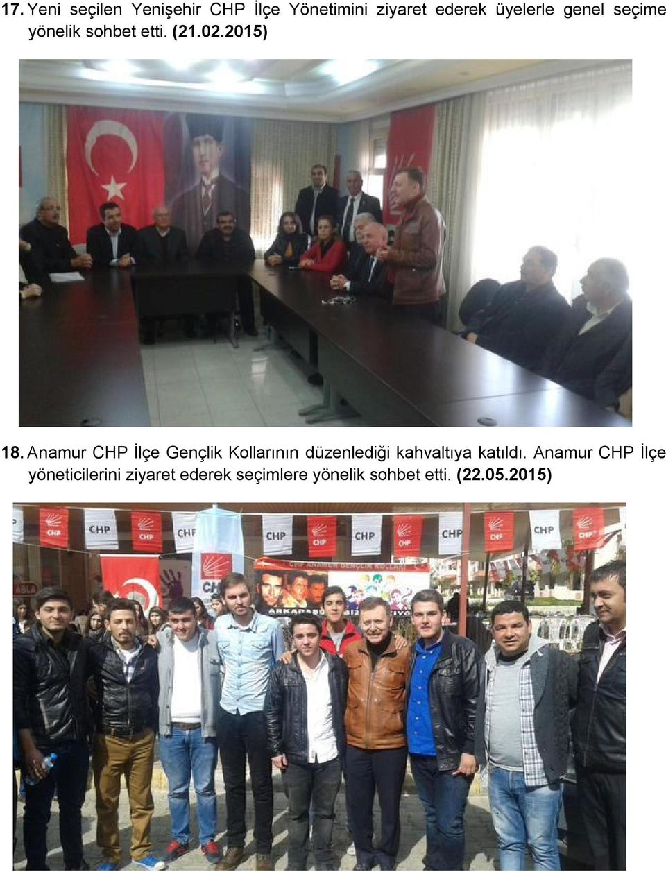 Anamur CHP İlçe Gençlik Kollarının düzenlediği kahvaltıya katıldı.