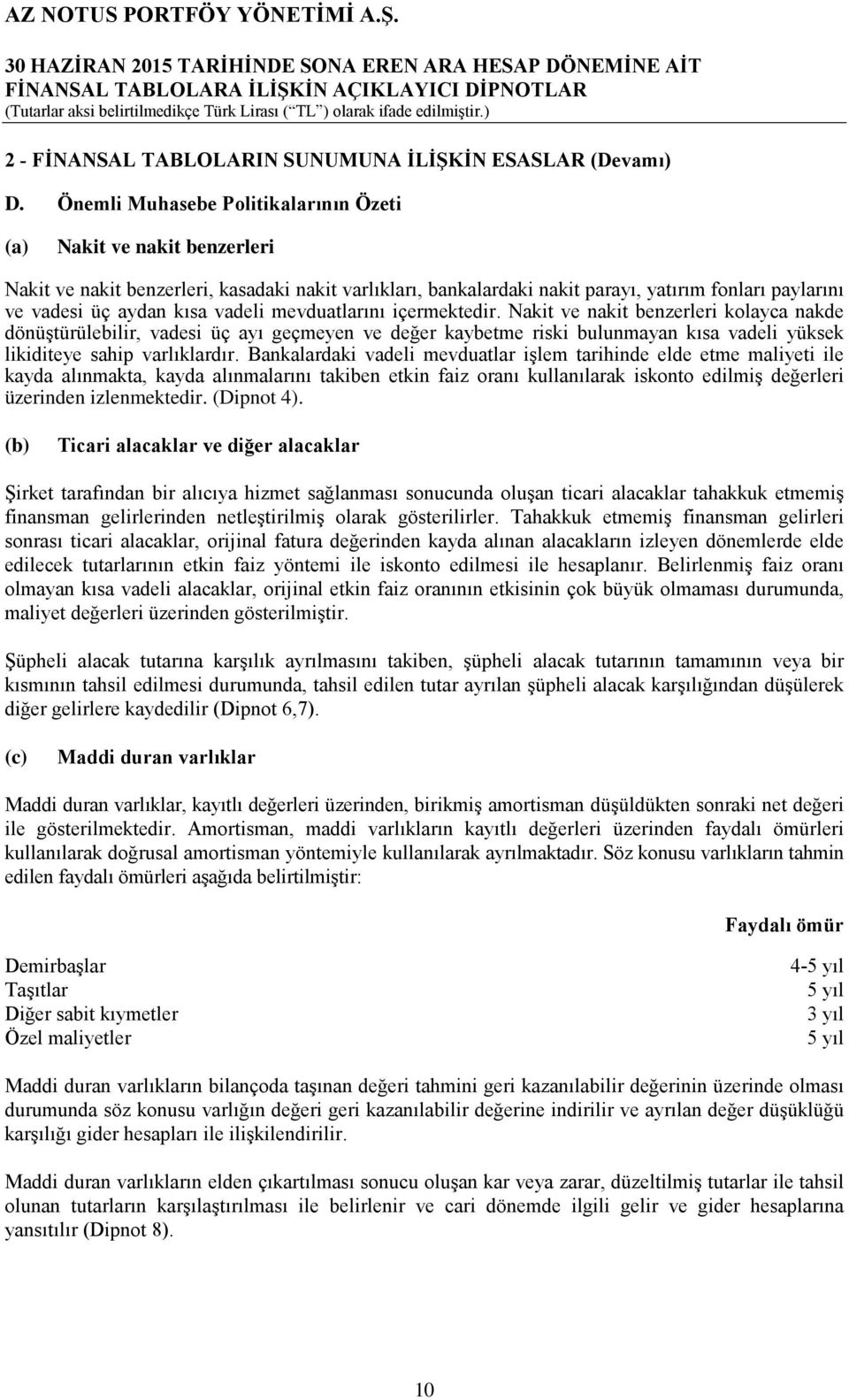 vadeli mevduatlarını içermektedir. Nakit ve nakit benzerleri kolayca nakde dönüştürülebilir, vadesi üç ayı geçmeyen ve değer kaybetme riski bulunmayan kısa vadeli yüksek likiditeye sahip varlıklardır.