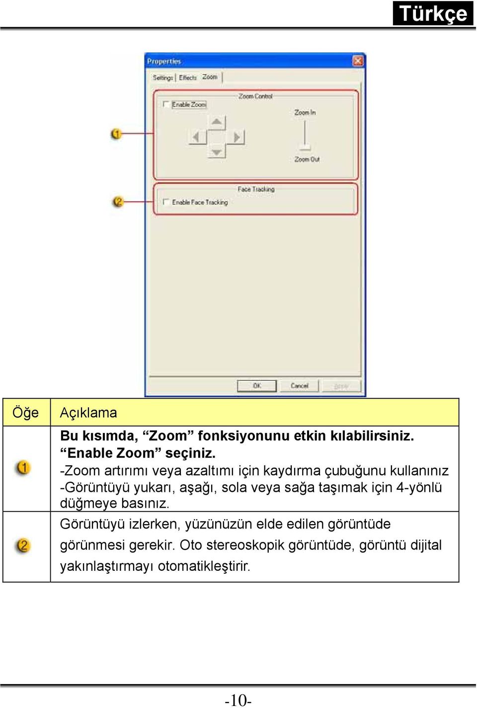 veya sağa taşımak için 4-yönlü düğmeye basınız.