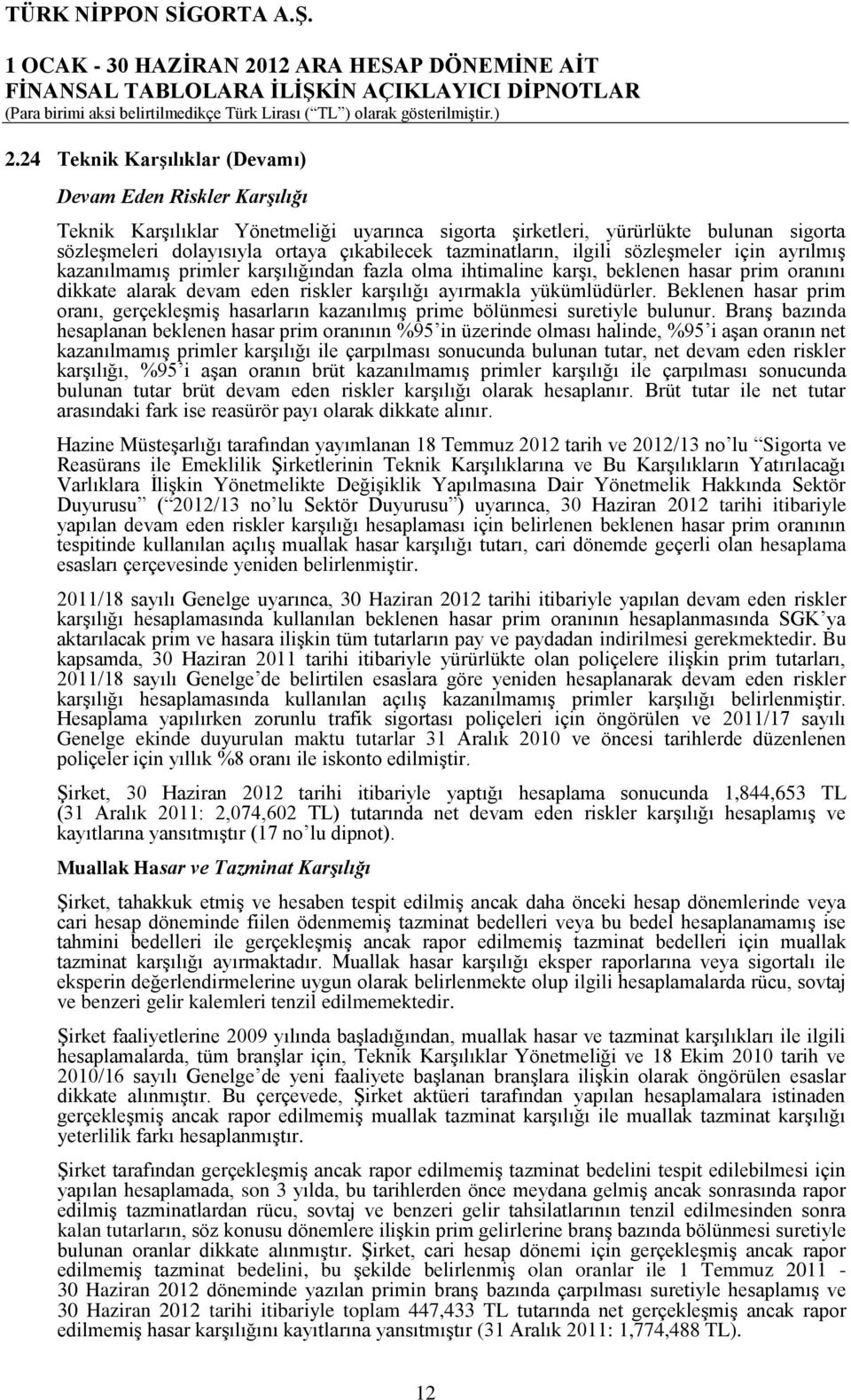 yükümlüdürler. Beklenen hasar prim oranı, gerçekleģmiģ hasarların kazanılmıģ prime bölünmesi suretiyle bulunur.