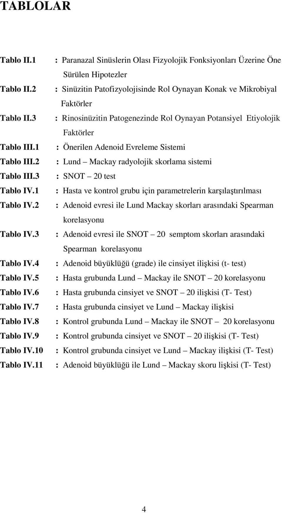 Oynayan Potansiyel Etiyolojik Faktörler : Önerilen Adenoid Evreleme Sistemi : Lund Mackay radyolojik skorlama sistemi : SNOT 20 test : Hasta ve kontrol grubu için parametrelerin karşılaştırılması :