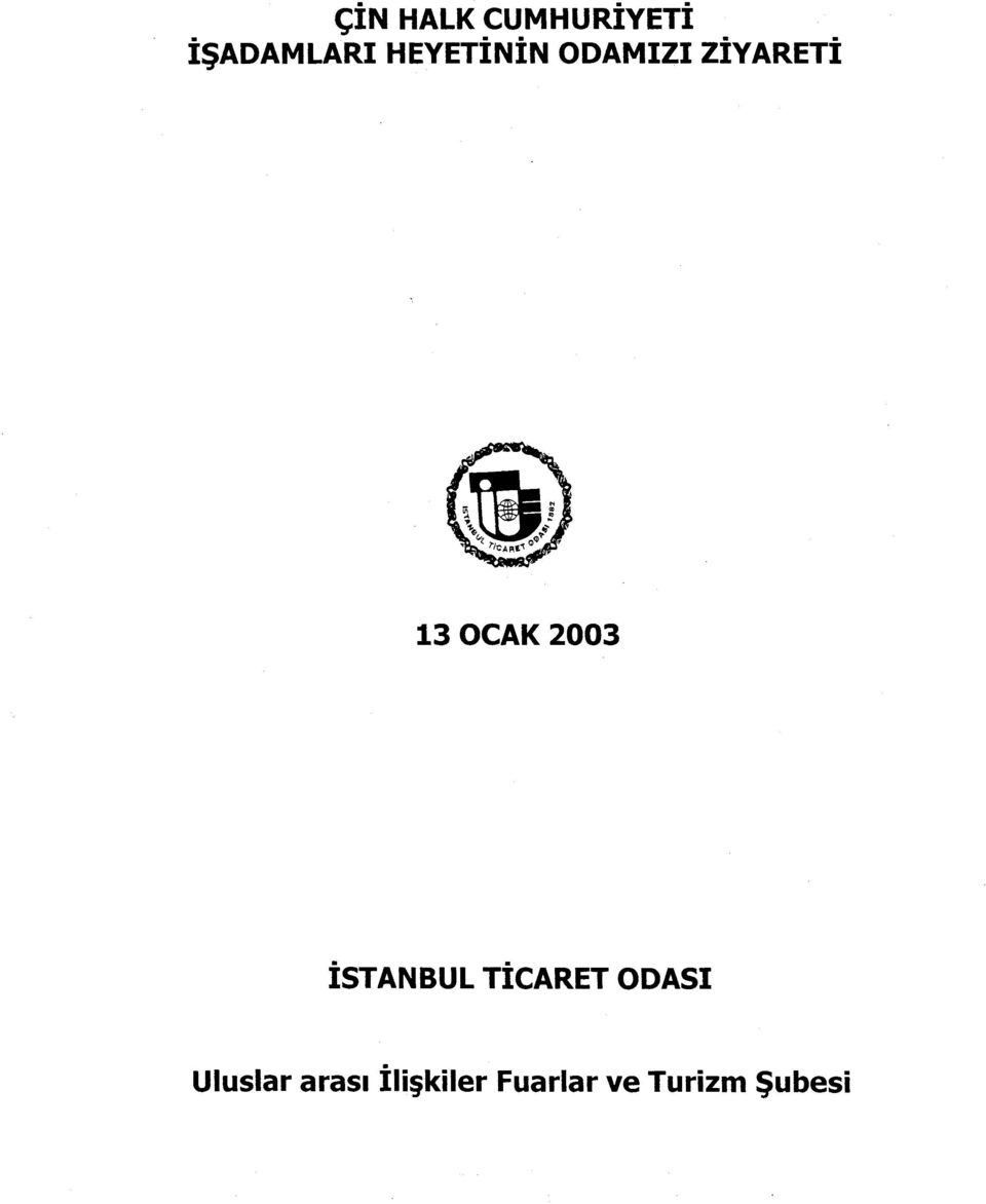 2003 İSTANBUL TİCARET ODASI Uluslar