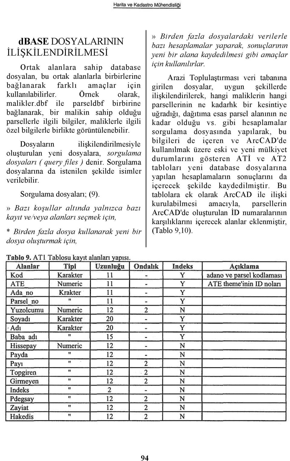 Dosyaların ilişkilendirilmesiyle oluşturulan yeni dosyalara, sorgulama dosyaları ( query files ) denir. Sorgulama dosyalarına da istenilen şekilde isimler verilebilir. Sorgulama dosyaları; (9).