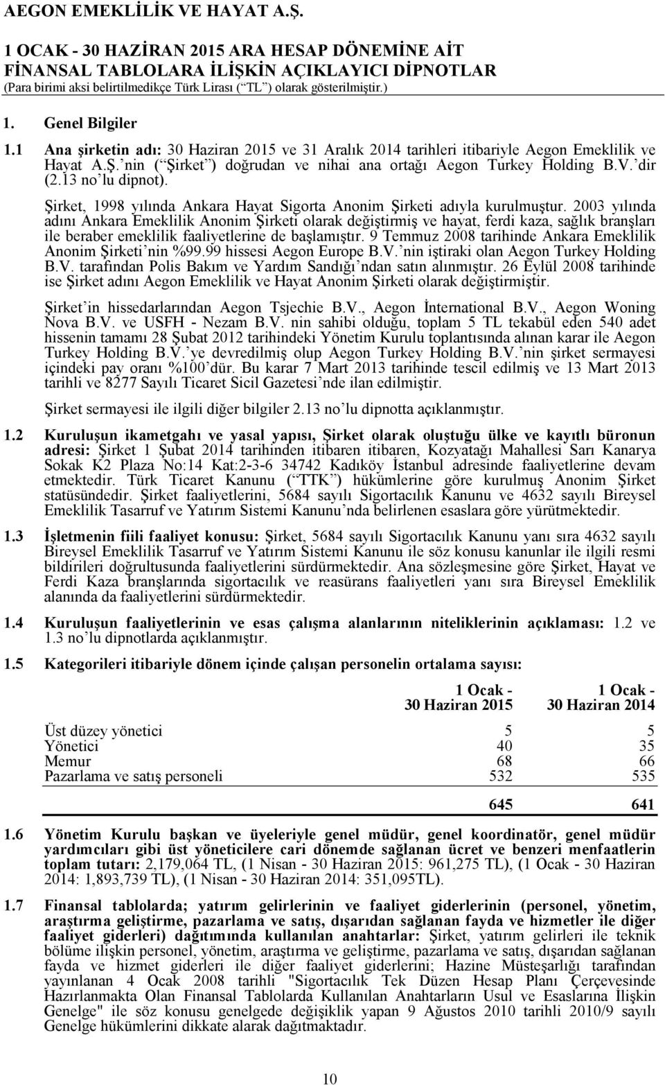 2003 yılında adını Ankara Emeklilik Anonim Şirketi olarak değiştirmiş ve hayat, ferdi kaza, sağlık branşları ile beraber emeklilik faaliyetlerine de başlamıştır.