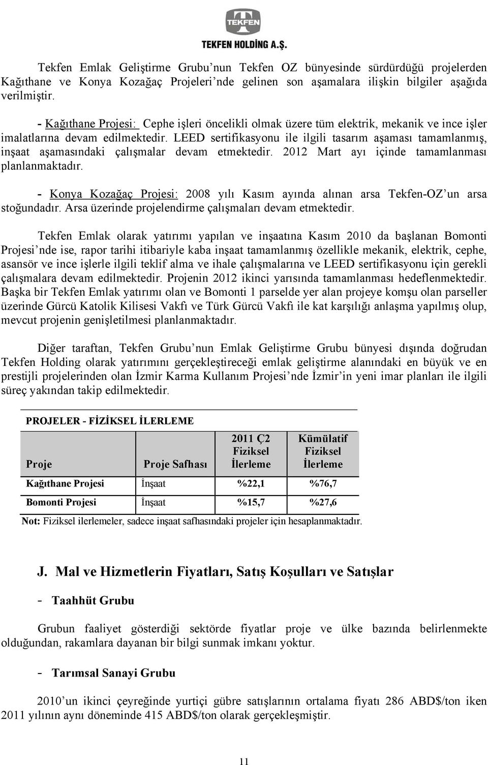 LEED sertifikasyonu ile ilgili tasarım aşaması tamamlanmış, inşaat aşamasındaki çalışmalar devam etmektedir. 2012 Mart ayı içinde tamamlanması planlanmaktadır.