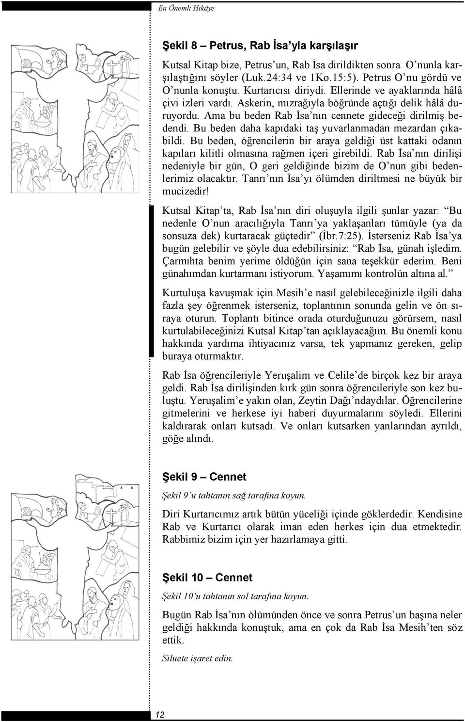 Bu beden daha kapıdaki taş yuvarlanmadan mezardan çıkabildi. Bu beden, öğrencilerin bir araya geldiği üst kattaki odanın kapıları kilitli olmasına rağmen içeri girebildi.