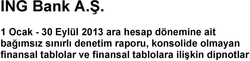 finansal tablolar ve