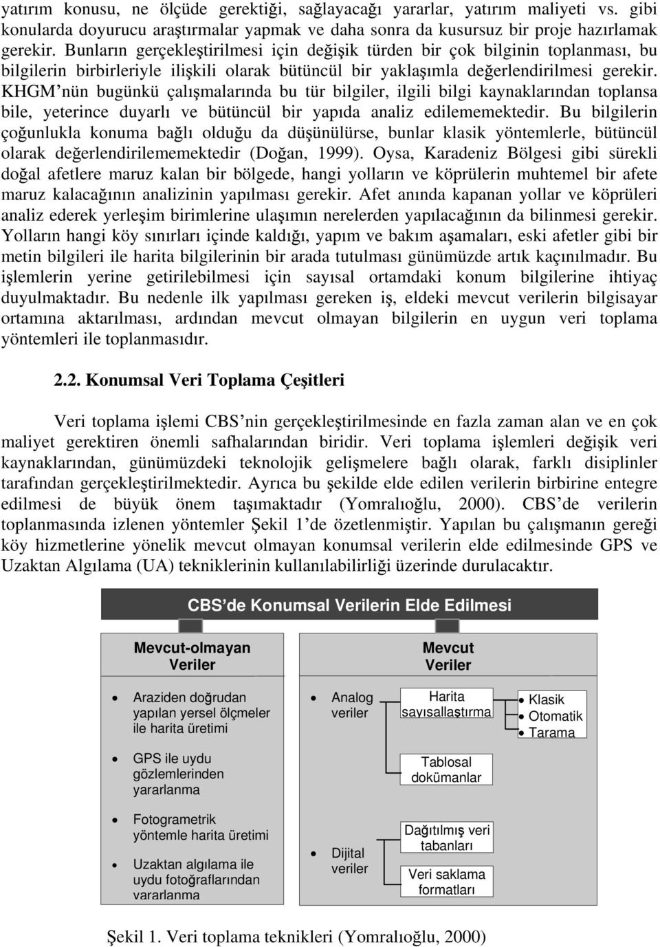 KHGM nün bugünkü çal malar nda bu tür bilgiler, ilgili bilgi kaynaklar ndan toplansa bile, yeterince duyarl ve bütüncül bir yap da analiz edilememektedir.