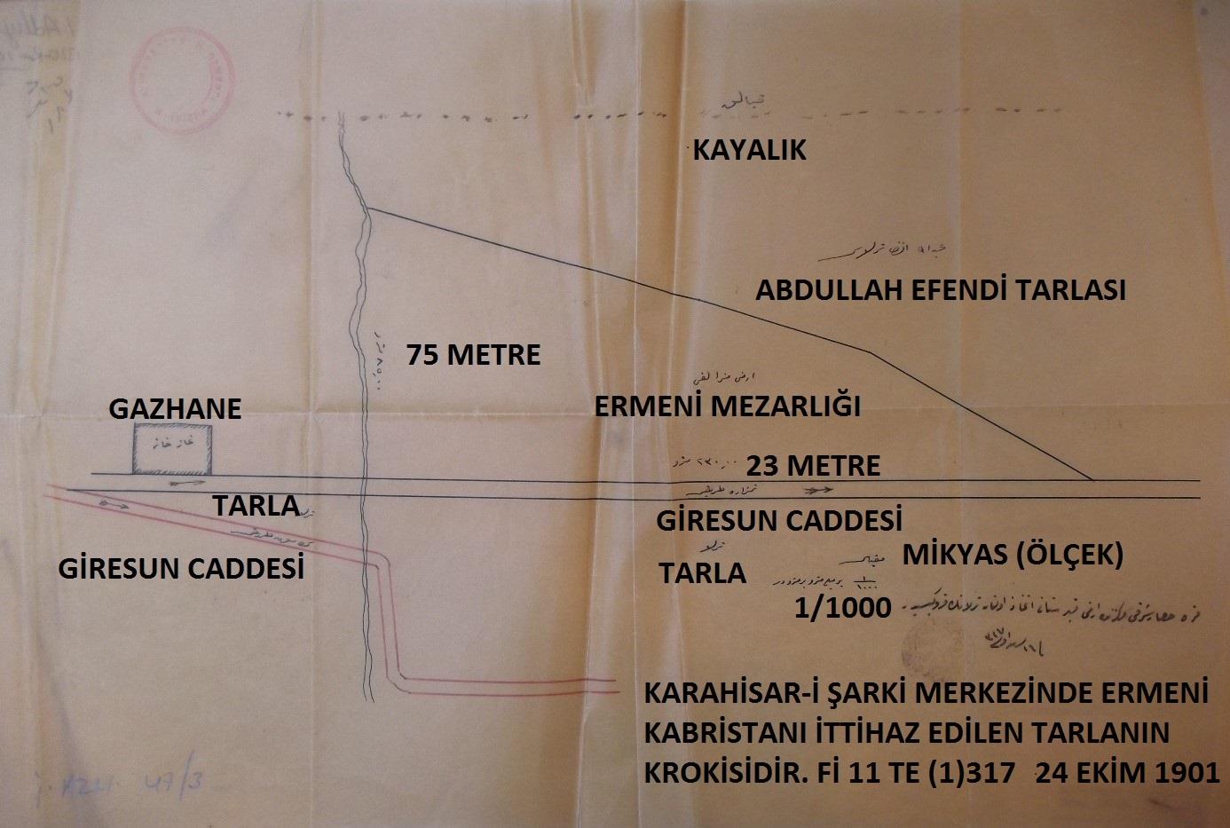 KARAHİSAR-İ ŞARKİ DE ERMENİ KABRİSTANI YAPILMASI Konuyla ilgili olarak 4 dosyada bulunan belgeler okunmuş ve transkripsiyonları çıkartılmıştır.