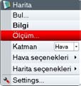 Ölçümü s f rlayabilir ve Seçim tufluna basarak imleç konumundan ölçümü bafllatabilirsiniz. X tufluna basarak ölçme fonksiyonunu sonland rabilirsiniz.