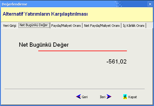 ZKÜ Barı Orma Fakülesi Dergisi Yıl: 2005 Cil:7 Sayı:7 Şekil 4. Örek 1 içi e bugükü değer. Şekil 5. Örek 2 içi e bugükü değer.