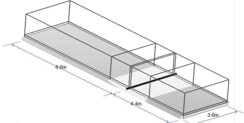 deneysel koşulun yansıtıldığı sayısal model durumunda Flow3D ile elde edilen boru altındaki oyulmanın zamana bağlı değişimi Şekil 4 te verilmektedir. 1.2m 3.2m Şekil 3.