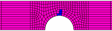 77 Geometrik özellikler D = 6.35 mm t = 3.49 mm W/D =, E/D = 4 Şekil 6.4. Sonlu eleman modeli (W/D=, E/D=4) Şekil 6.5 de uygulanan kuvvete göre meydana gelen hasar gösterilmiştir.