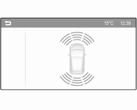 Sürüş ve kullanım 151 Ön veya arkadaki bir engele olan mesafe, Sürücü Bilgi Sistemindeki mesafe çizgileri değiştirilerek görüntülenir.