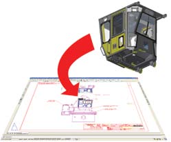 AutoCAD Entegrasyonu Sadece Inventor gerçek DWG entegrasyonu sunar. Doğrudan okuma ve yazma özellikleri ile 2 ve 3 boyutlu tasarım verilerini entegre eder ve bu entegrasyonda ilişkiselliği sağlar.