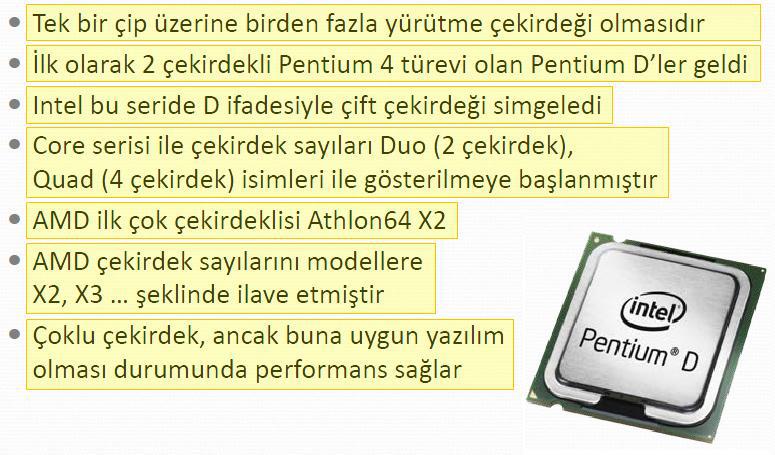 İşlemci Teknolojileri Çok Çekirdekli