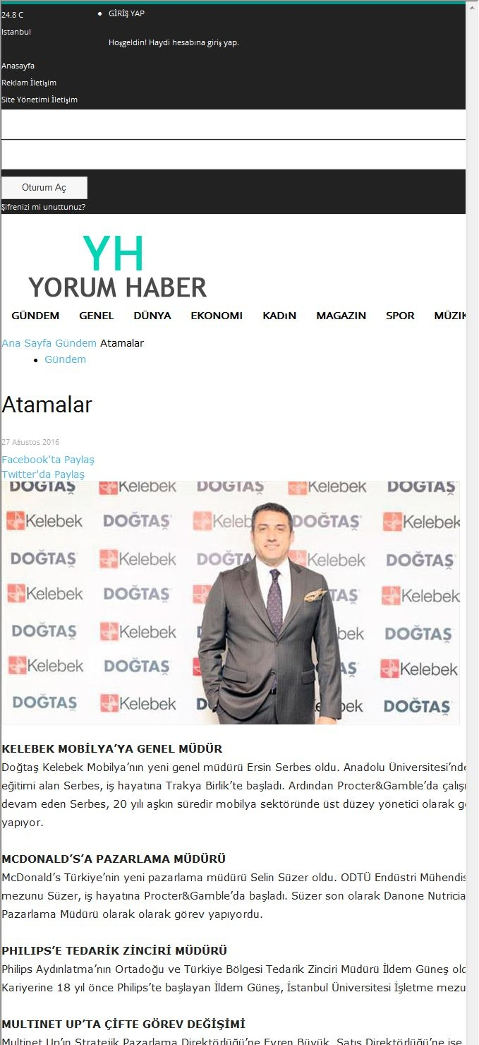 Portal Adres ATAMALAR : www.yorumhaber.