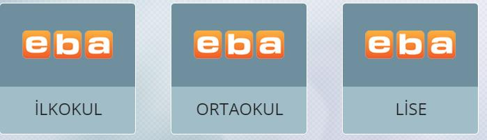 EBA PLATFORMU Ana Modül görsel (video vb.) ve işitsel (ses vb.) bir çok bilgi materyali ile interaktif uygulamaların erişilebildiği kullanım alanıdır.