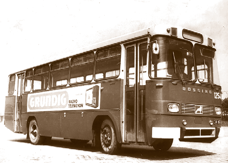 Yerli imalata devam kamyon şasileri üzerine otobüs 1254 filo numaralı Büssing U47-D, Hacıosman Bayırı nı kullanarak Sarıyer e gidip gelen [41] numaralı Taksim-Sarıyer hattında.