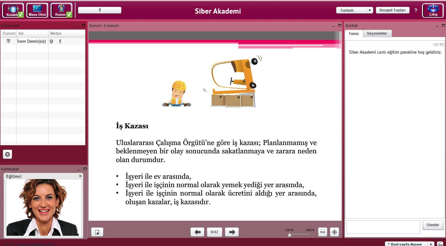 4.Uzaktan - Canlı Eğitim Sistemi Resimdeki canlı eğitim sistemi örnek olarak eklenmiştir. Yinede bu formatlarda bir sistem olacaktır. I.