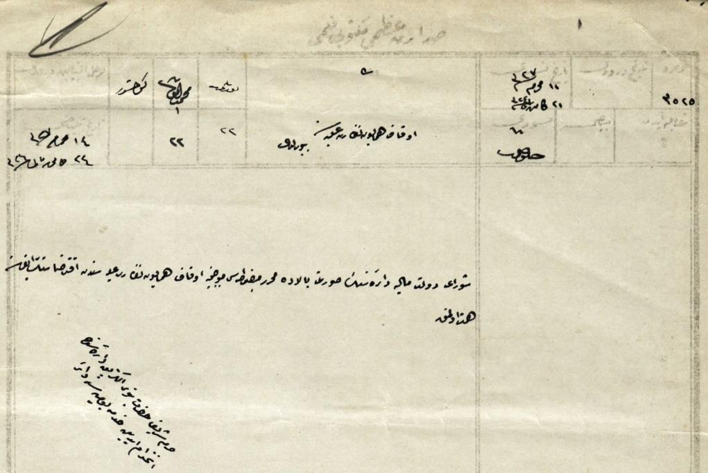 olduğundan bahisle hidmet-i mezkûre içün bi z-zarure sarf edilmekde olduğu suret-i iş ardan anlaşılan on kuruş yevmiyenin kabulüyle ba dema varidat-ı mahalliyeden şehr-i iki yüz kuruş maaşla bir