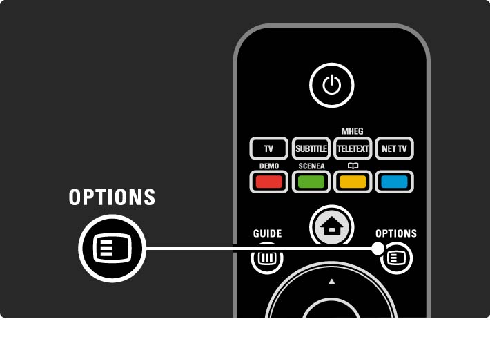 2.2.5 Options o Seçenekler menüsünde, ekrandaki görüntüyle ilgili kolay ayarlar bulunmaktadır.