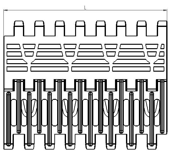 PL5081 Modüler Bantlar PL5081 Ölçüleri mm in. H 8 0.315 L 150 5.91 P 50.8 2.0 T 16 0.63 R 10 0.39 Ge