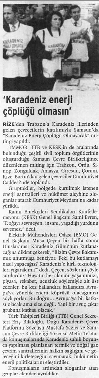 EKİM 2009 BASINDA EMO-SEÇMELER (BİRGÜN) 27.10.