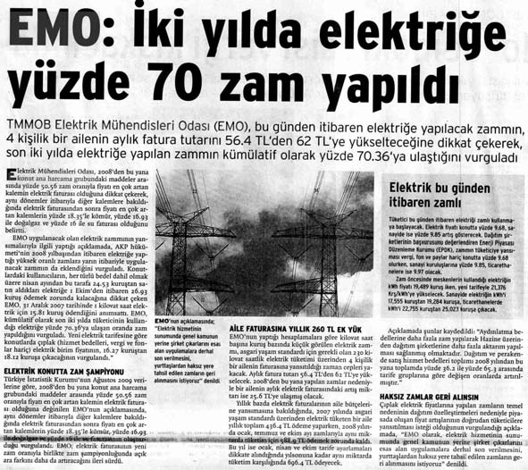 Elektrik Talebinde Tarihi Küçülme: Yüzde 4.