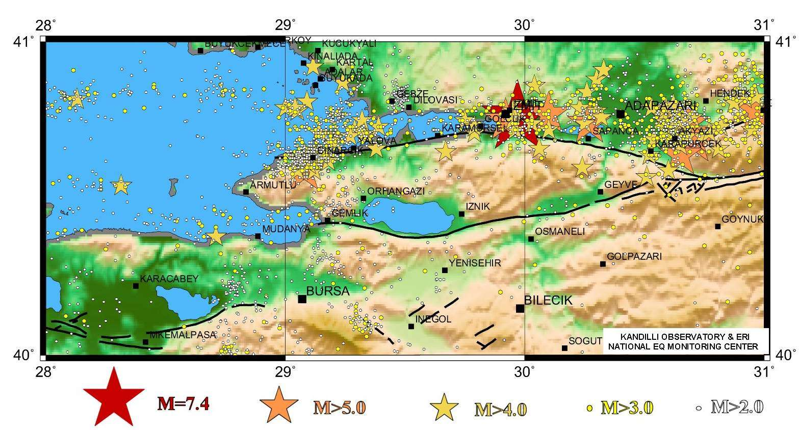 Gürkan ve diğerleri Şekil 2: Mikro-jeodezik ağlar İznik Mikrojeodezik Ağı: Bölgenin en az sismik aktivitesine sahip İznik-Mekece Fay Segmentinde 10 noktalı olarak 1990-1991 yıllarında kurulmuştur.