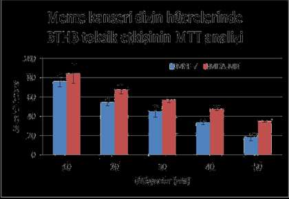 BTHB toksik etkisinin ÖR+ MCF-7 ile ÖR+ MDA-MB hücreleri üzerine etkilerinin formazon