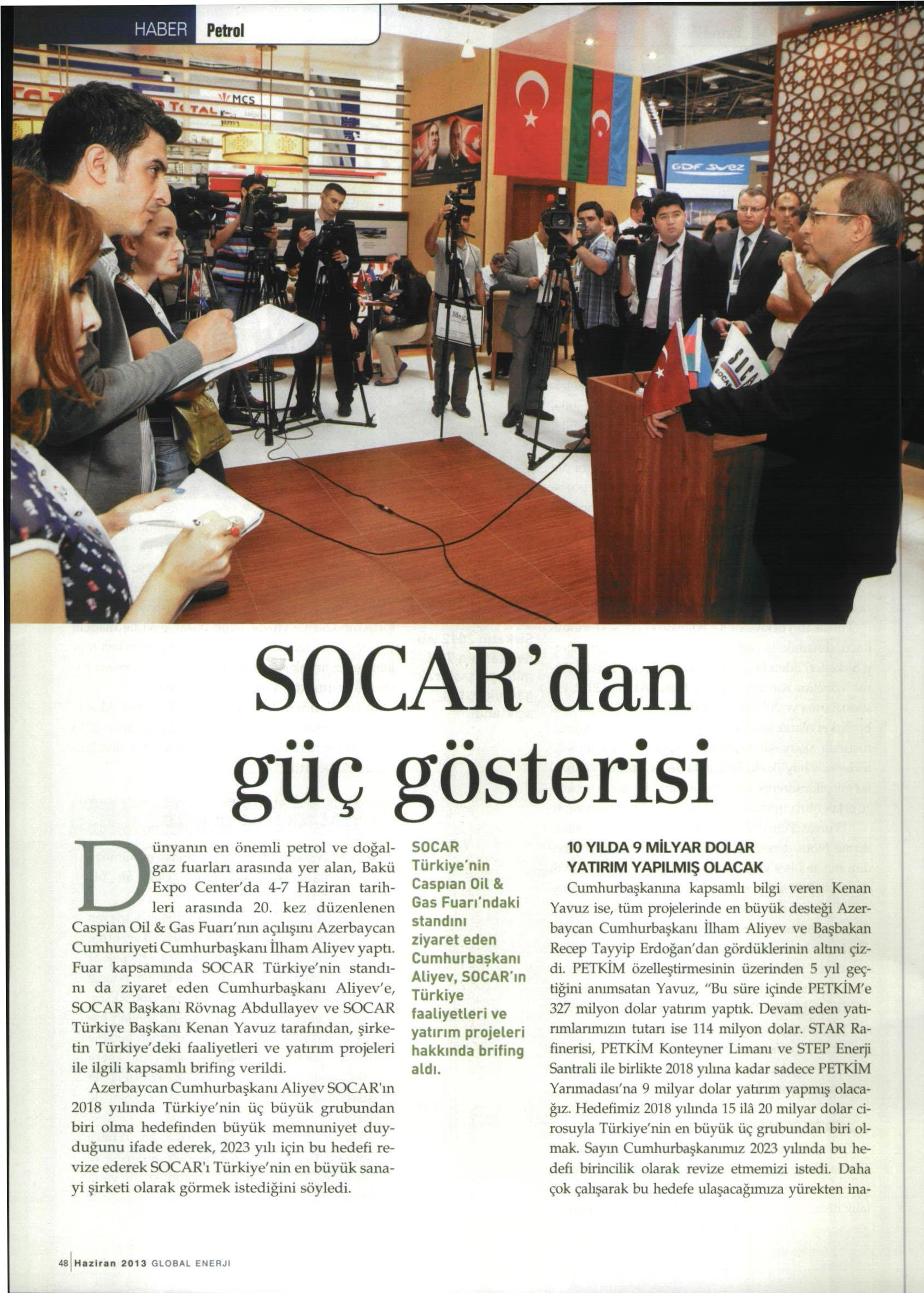 SOCAR' DAN GÜÇ GÖSTERİSİ Yayın Adı Global Enerji Yayın Tarihi 01.06.