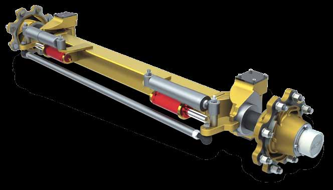 DEK.07 Zirai Römork Dingilleri Agricultural Trailer Axles Serbest Dönen (Yönlenebilen) Dingil Sistemi (SDDS) (Sarhoş Dingil Sistemi) Çekici gücün yönüne bağlı olarak dönebilen bu dingil sistemi;