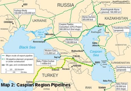 Kafkasya Bölgesinden Geçen Boru Hatlari Hazar Havzası ndan çıkarılan doğalgaz ve petrolün taşınması için yapılacak boru hatları, etnik çatışmaların fazlasıyla yaşandığı Kafkasya bölgesinden geçmesi