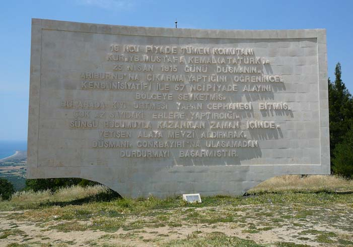 sırasıyla okunduğu takdirde, Arıburnu - Conkbayırı bölgesinde cereyan edene muharebeler hakkında özet bilgi elde edilebilir.