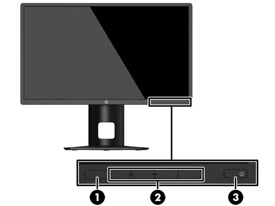 Ön panel denetimleri Denetimi İşlev 1 Menü düğmesi OSD'yi açar ve kapatır.