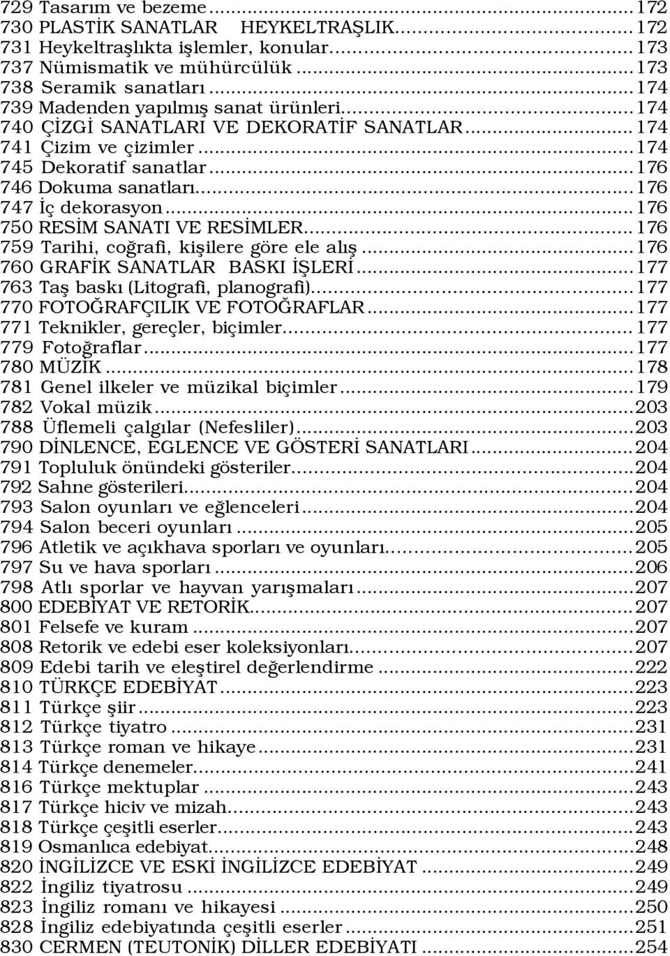 ..176 750 RESÜM SANATI VE RESÜMLER...176 759 Tarihi, coûrafi, kißilere gšre ele alýß...176 760 GRAFÜK SANATLAR BASKI ÜÞLERÜ...177 763 Taß baský (Litografi, planografi).