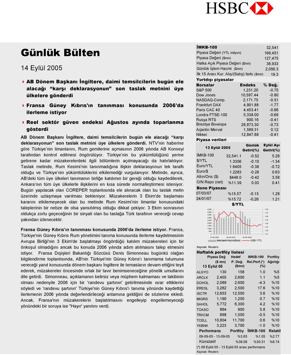 taslak metnini üye ülkelere gönderdi. NTV nin haberine göre Türkiye nin limanlarını, Rum gemilerine açmasının 2006 yılında AB Konseyi tarafından kontrol edilmesi öngörülüyor.