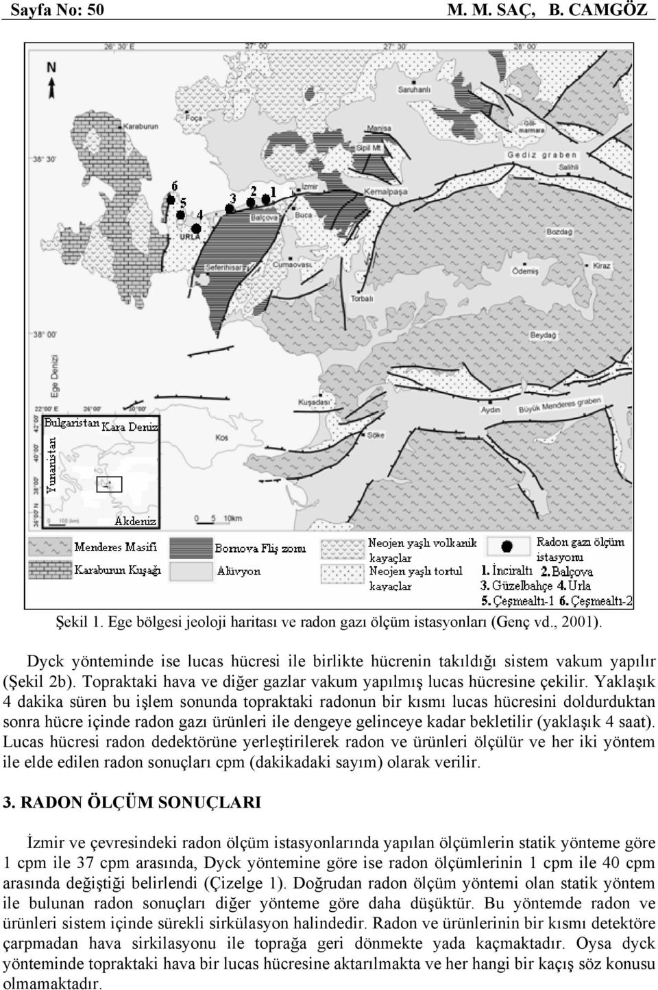 Yaklaşık 4 dakika süren bu işlem sonunda topraktaki radonun bir kısmı lucas hücresini doldurduktan sonra hücre içinde radon gazı ürünleri ile dengeye gelinceye kadar bekletilir (yaklaşık 4 saat).