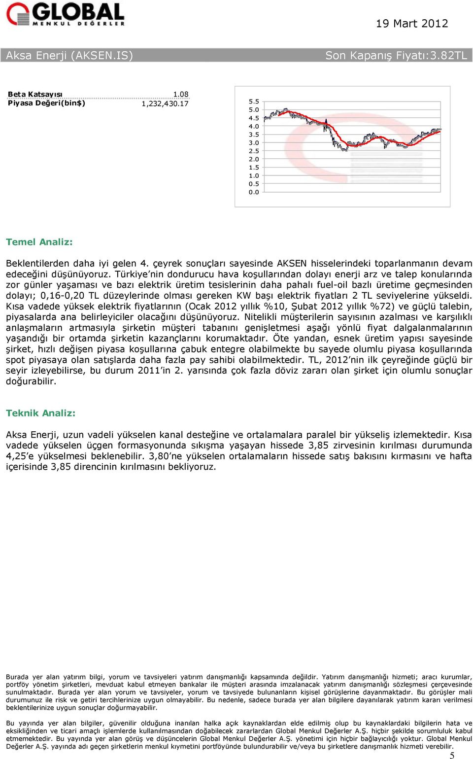 Türkiye nin dondurucu hava koşullarından dolayı enerji arz ve talep konularında zor günler yaşaması ve bazı elektrik üretim tesislerinin daha pahalı fuel-oil bazlı üretime geçmesinden dolayı;