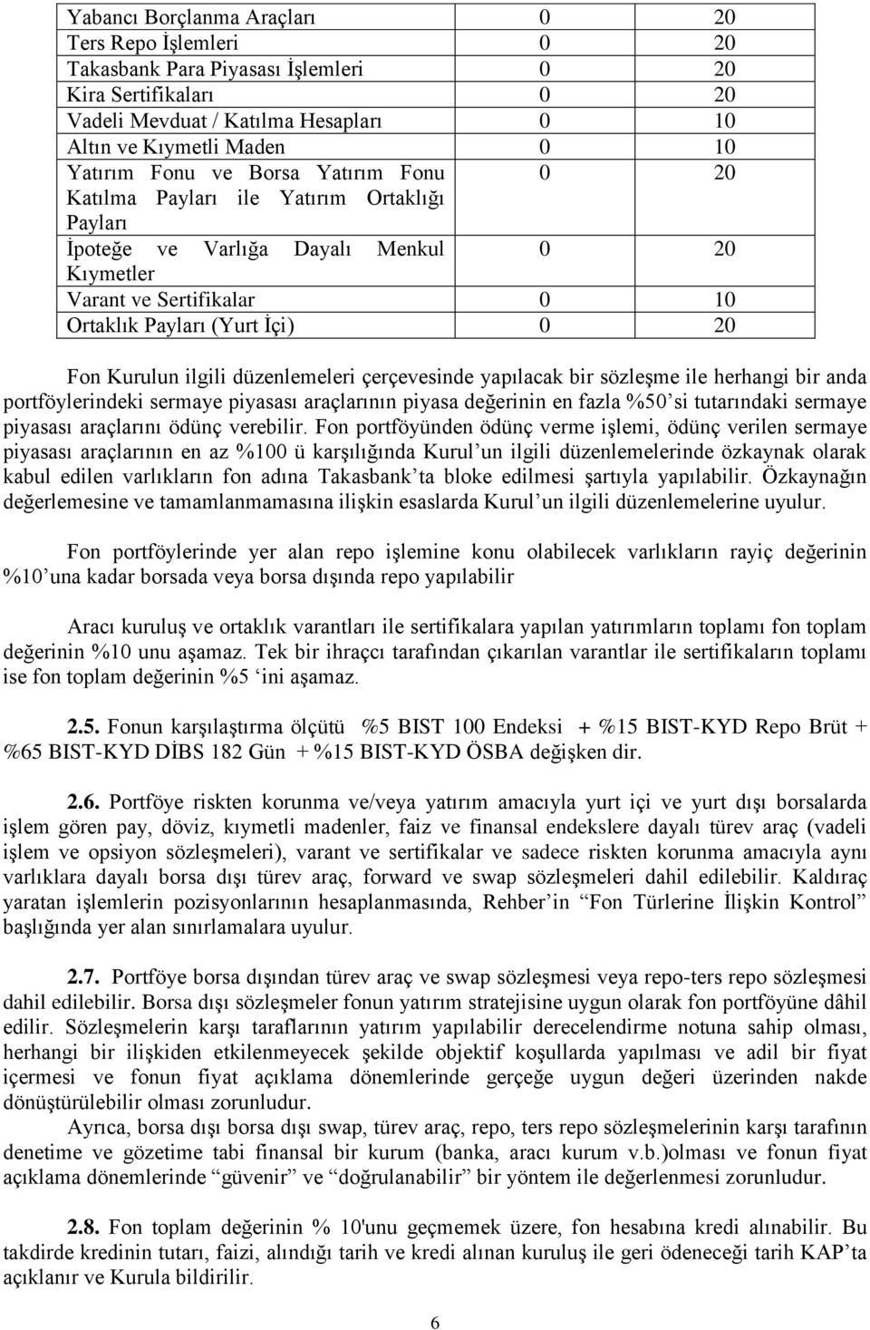 ilgili düzenlemeleri çerçevesinde yapılacak bir sözleşme ile herhangi bir anda portföylerindeki sermaye piyasası araçlarının piyasa değerinin en fazla %50 si tutarındaki sermaye piyasası araçlarını