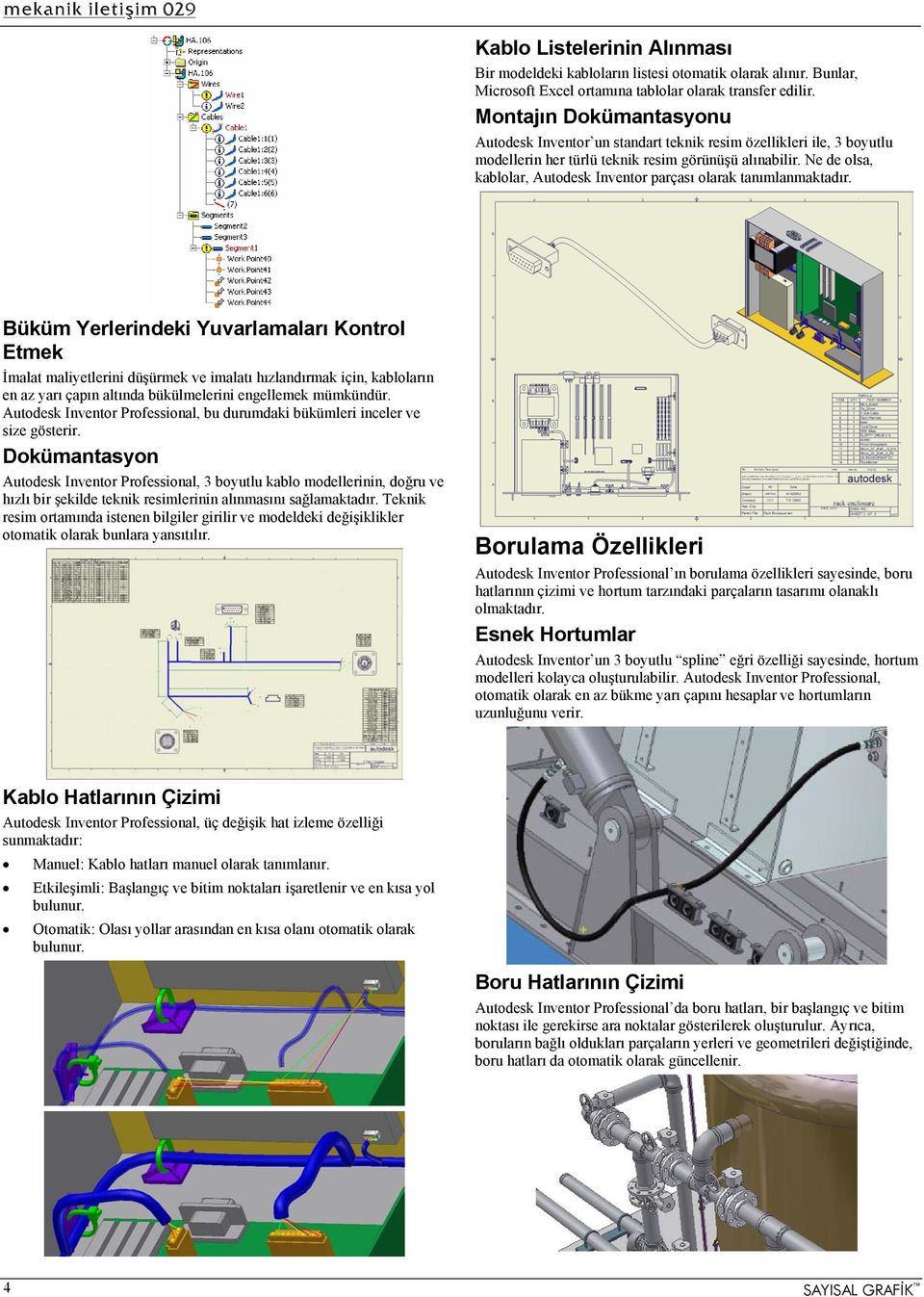 Ne de olsa, kablolar, Autodesk Inventor parçası olarak tanımlanmaktadır.