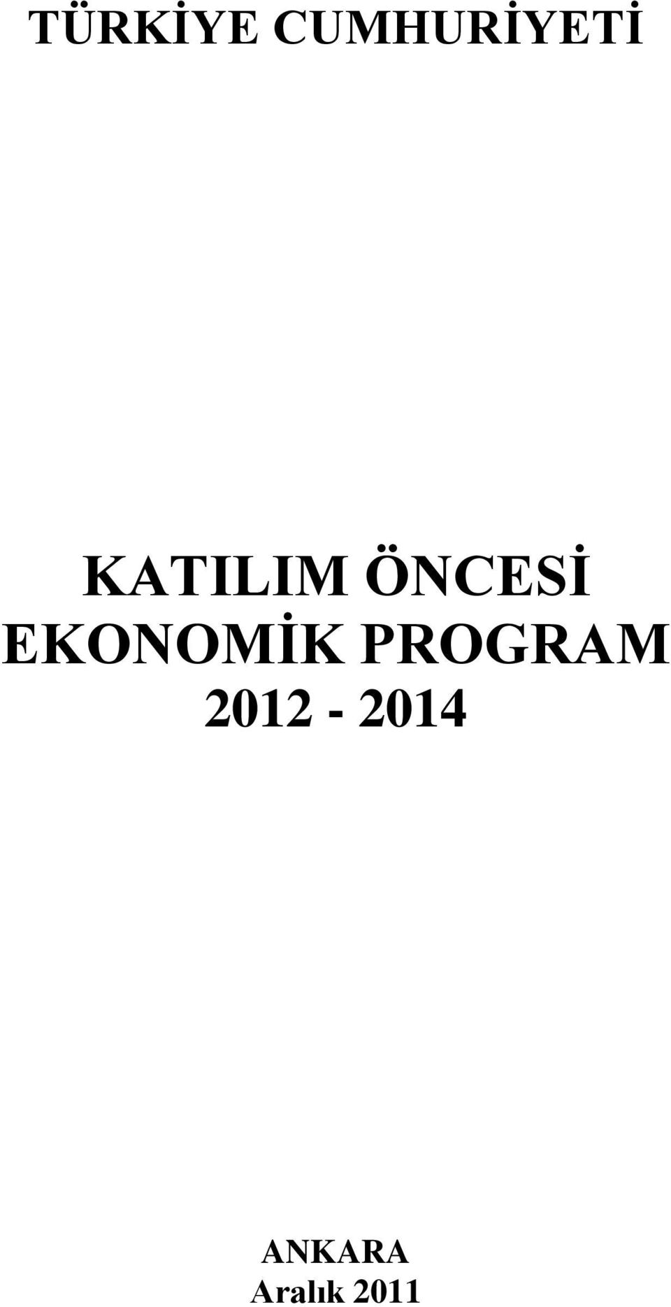 EKONOMİK PROGRAM