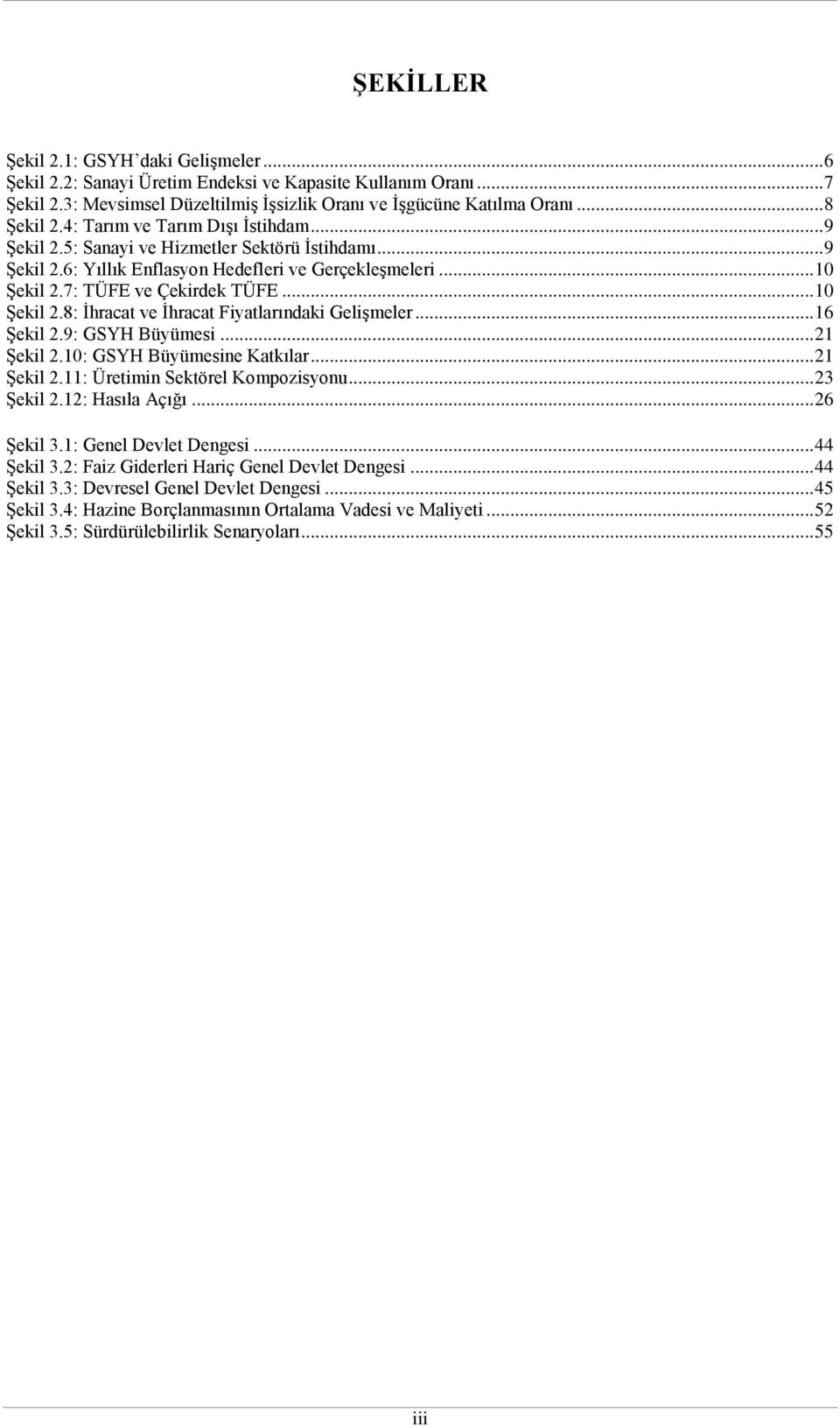 7: TÜFE ve Çekirdek TÜFE... 10 Şekil 2.8: İhracat ve İhracat Fiyatlarındaki Gelişmeler... 16 Şekil 2.9: GSYH Büyümesi... 21 Şekil 2.10: GSYH Büyümesine Katkılar... 21 Şekil 2.11: Üretimin Sektörel Kompozisyonu.