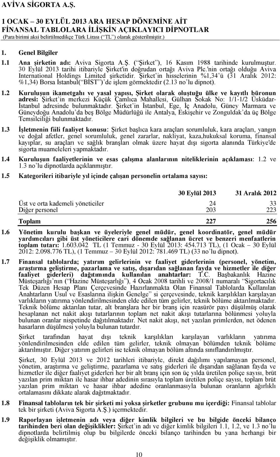 2 Kuruluşun ikametgahı ve yasal yapısı, Şirket olarak oluştuğu ülke ve kayıtlı büronun adresi: Şirket in merkezi Küçük Çamlıca Mahallesi, Gülhan Sokak No: 1/1-1/2 Üsküdar- İstanbul adresinde