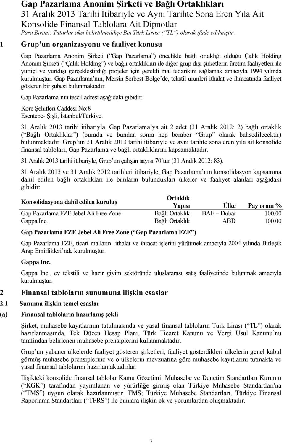 diğer grup dışı şirketlerin üretim faaliyetleri ile yurtiçi ve yurtdışı gerçekleştirdiği projeler için gerekli mal tedarikini sağlamak amacıyla 1994 yılında kurulmuştur.