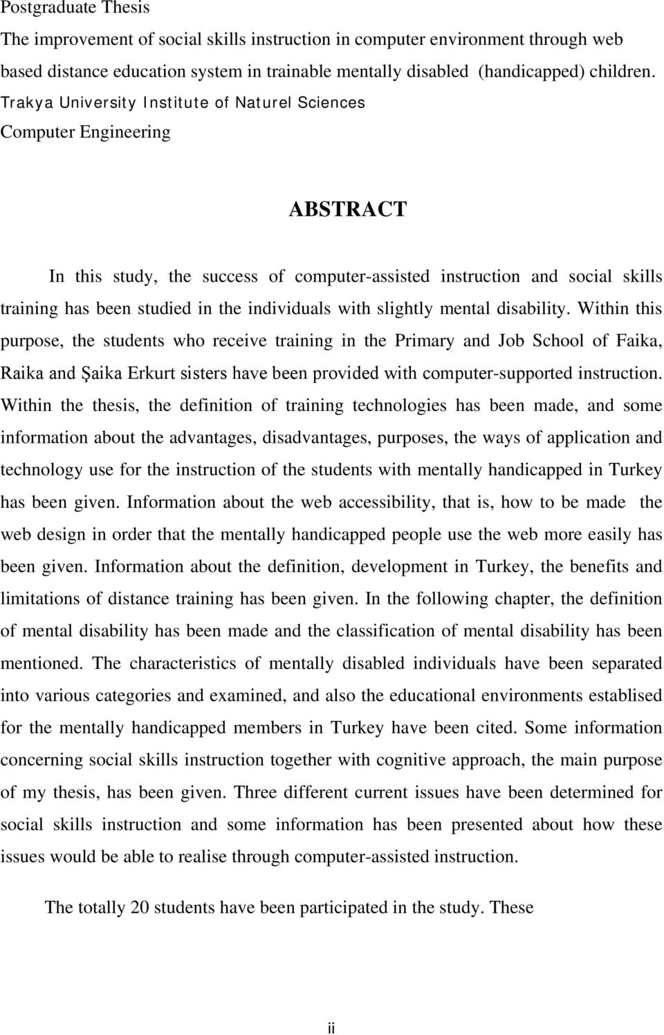 individuals with slightly mental disability.