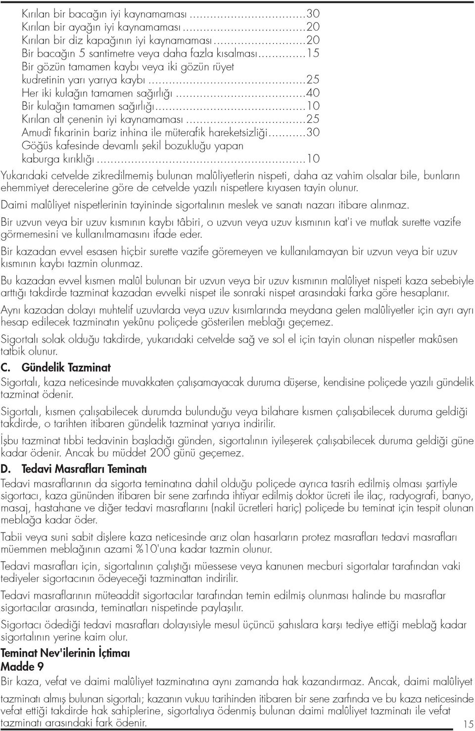 ..25 Amudî f karinin bariz inhina ile müterafik hareketsizli i...30 Gö üs kafesinde devaml flekil bozuklu u yapan kaburga k r kl.